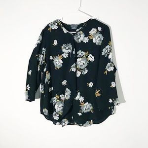 Black Floral Blouse